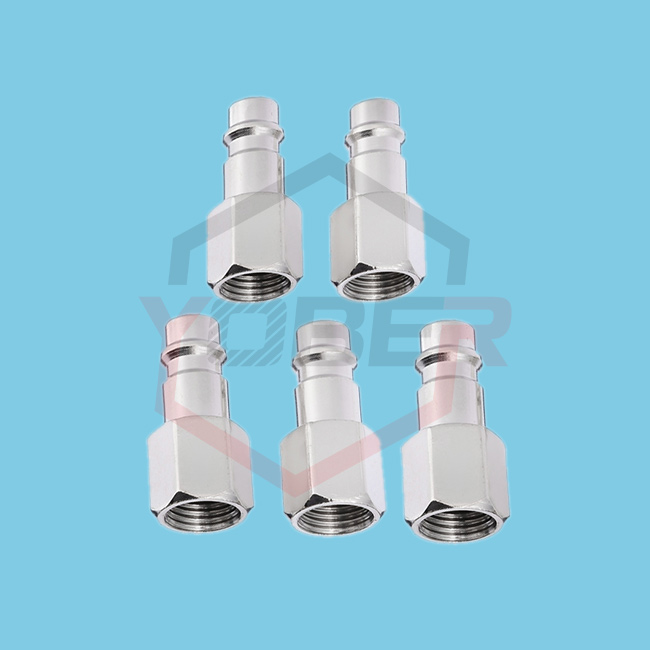 1/4" BSP Femal Air Line Hose Compressor Connectors Silver Euro Male Quick Release Fittings