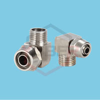 Quick Screw Fitting OD 4/6/8/10/12mm Hose Tube M5 1/8'' 1/4'' 3/8'' 1/2'' Male Thread Pneumatic Fast Twist Fittings Elbow Quick
