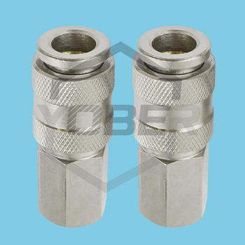 Zinc Plated Air Line Hose Connector 1/4 1/2 BSP Female Euro Female Quick Release Fittings