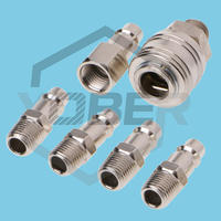 China Fittings Nickelplated EURO Air Line Hose Compressor Fitting Connector Quick Release Connector 1/4" Pneumatic Fitting