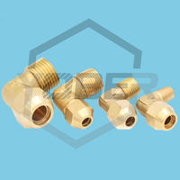 Air-conditioning Refrigeration Accessories All-copper Flared Elbow Fittings Brass Pipe Joint 90 Degree Elbow Tube Quick Twist Connectors