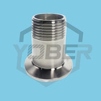 China OEM DN15-DN50 304 Sanitary Stainless Steel Male Threaded Pipe Fitting Ferrule