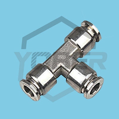 China T Shape Push In To Connect One Touch Fitting Stainless Steel 316 TEE Quick Air Hose Fitting