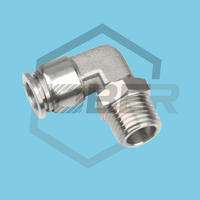 Stainless Steel Fittings Push In To Connect 90 Degree Elbow Push To Connect Fitting One Touch SSL Pneumatic Fittings