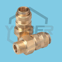China Manufacturer Brass Fittings Pneumatic DN5 G 1/4 Male Quick Release Connect Coupler
