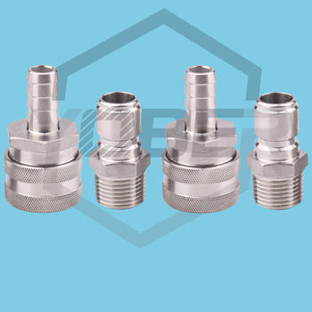 Barb Female MPT Male Stainless Steel Quick Disconnect Set - Beer Brewing Connector Kit